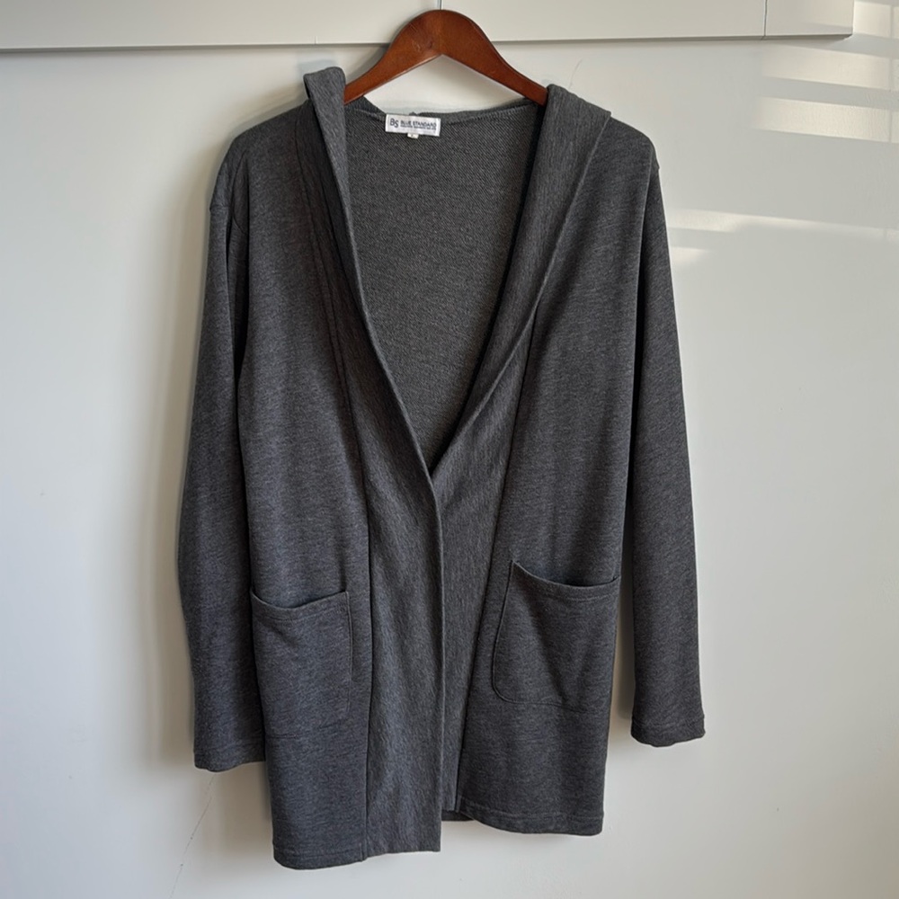 Hooded Long gray cardigan